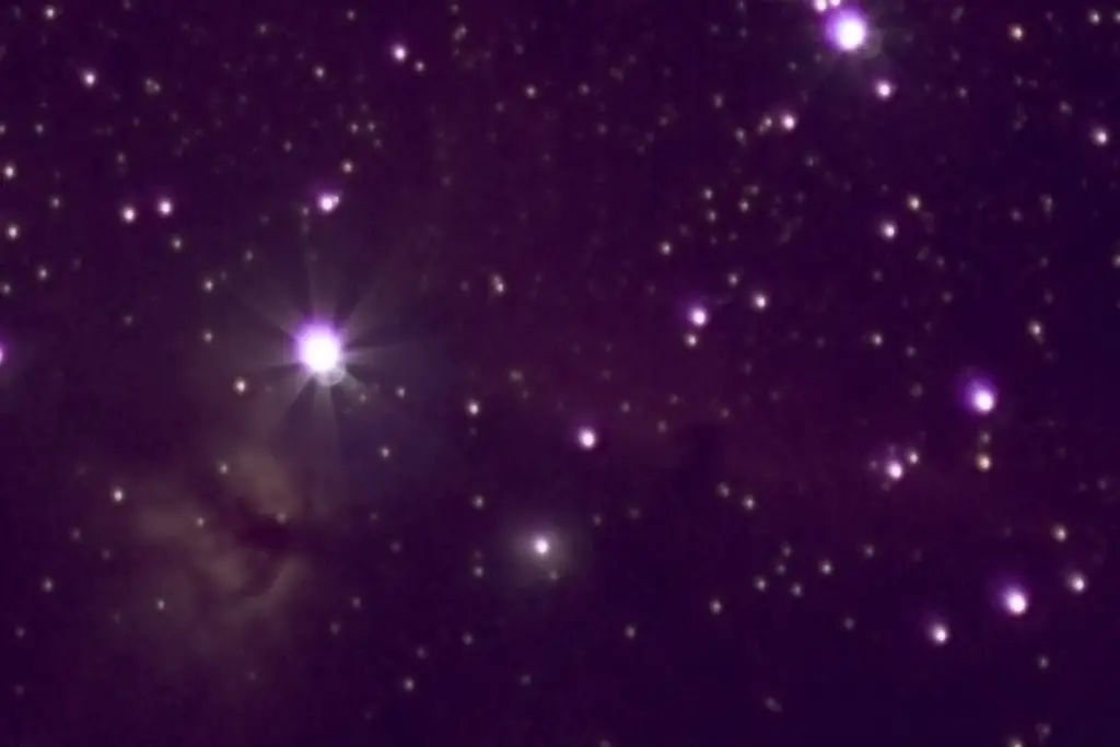 Horsehead Nebula - stock camera and lens